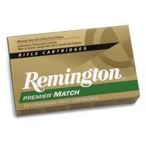Remington Premier Match Rifle Ammunition .308 Win 168 gr BTHP 2680 fps - 20/box