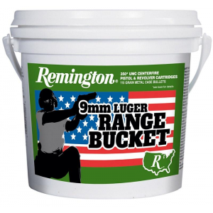 Remington UMC "Range Bucket" Ammunition 9mm Luger 115 gr MC 350/ct