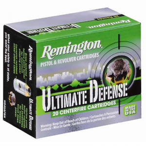 Remington Ultimate Defense 9mm Luger 124 gr BJHP Handgun Ammo - 20/box