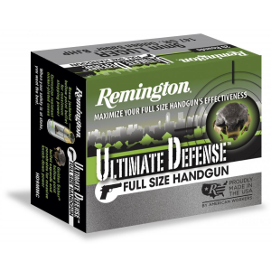 Remington Ultimate Defense Full Sized Handgun Ammunition .40 S&W 165gr BJHP 1150 fps 20/ct