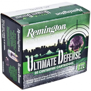 Remington Ultimate Defense Handgun Ammunition .40 S&W 102 gr BJHP 940 fps 20/Box