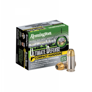 Remington Ultimate Defense Handgun Ammunition 9mm Luger 124 gr BJHP 20/box