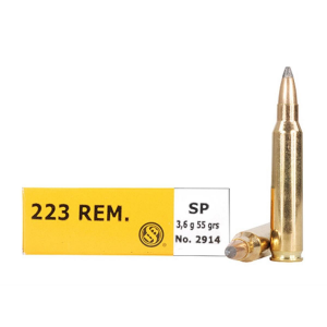 Sellier & Bellot Rifle Ammunition .223 Rem 55 gr SP 1006 fps - 20/box