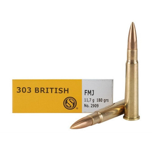 Sellier & Bellot Rifle Ammunition .303 British 180 gr FMJ 2440 fps - 20/box