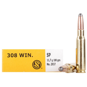Sellier & Bellot Rifle Ammunition .308 Win 180 gr SP - 20/box