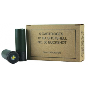 Winchester Military Grade Shotshells 12 ga 2 3/4" #00 Buck - 5/box