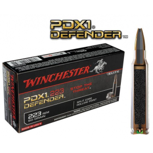 Winchester PDX1 Defender Rifle Ammunition .223 Rem 60 gr HP 2750 fps - 20/box