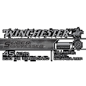 Winchester Super Suppressed Handgun Ammunition .45 ACP 230 gr FMJE 50/ct