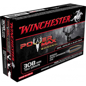 Winchester Super-X Power Max Bonded Rifle Ammunition .308 Win 150 gr PHP 2850 fps - 20/box