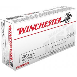 Winchester USA Handgun Ammunition .40 S&W 165 gr FMJ 1060 fps 200/ct