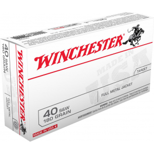 Winchester USA Handgun Ammunition .40 S&W 180 gr FMJ 500/ct