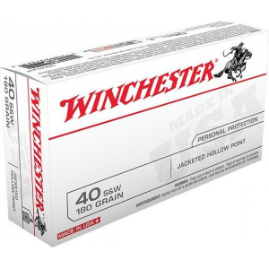 Winchester USA Handgun Ammunition .40 S&W 180 gr JHP 50/box