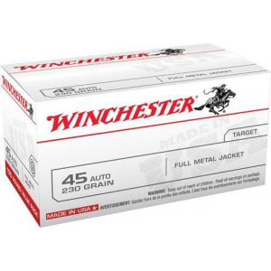 Winchester USA Handgun Ammunition .45 ACP 230 gr FMJ 100/ct