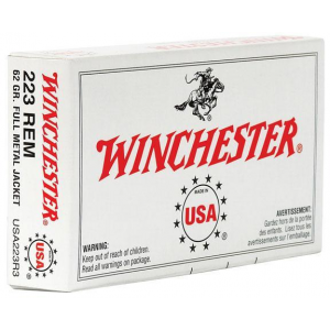 Winchester USA Rifle Ammunition .223 Rem 62 gr FMJ - 20/box