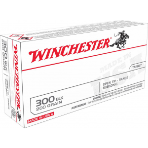 Winchester USA Rifle Ammunition .300 AAC Blackout 200 gr FMJOT 1060 fps 20/ct