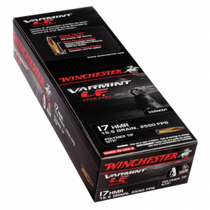 Winchester Varmint Lead Free Rimfire Ammunition .17 HMR 15.5 gr NTX 50/box
