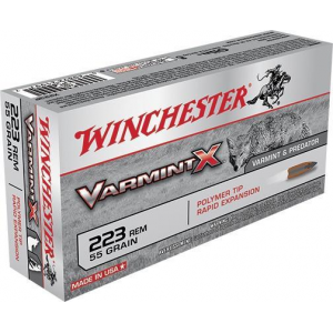 Winchester Varmint X Rifle Ammunition .223 Rem 55 gr Poly Tip 3240 fps - 20/box