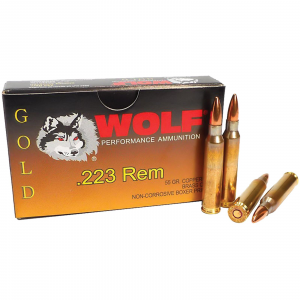 Wolf Gold Rifle Ammunition .223 Rem 55 gr Gold FMJ 20/Box
