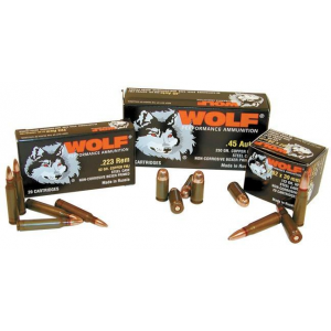 Wolf Polyformance Handgun Ammunition 9mm Makarov 95 gr FMJ 1033 fps 50/box
