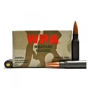 Wolf WPA Military Classic Rifle Ammunition .308 Win 168 gr SP - 20/box