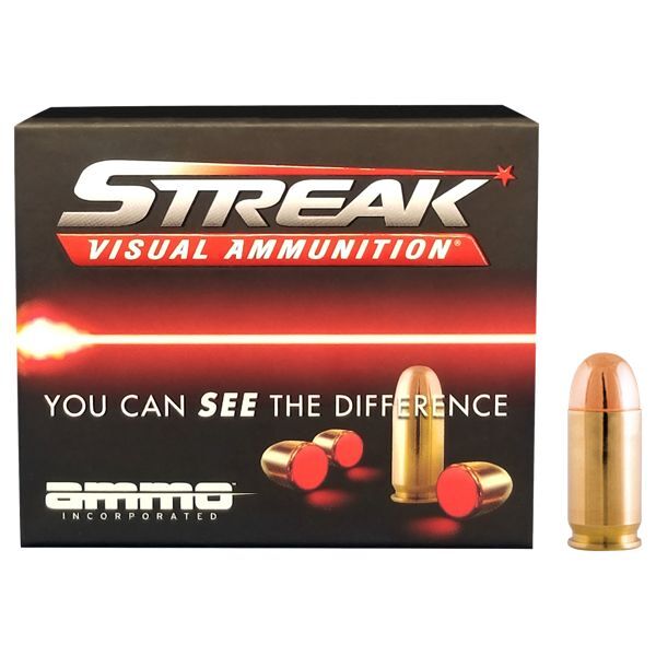 Ammo, Inc. Streak Visual Handgun Ammo - 9mm Luger - 124 Gr. - 20 Rounds - Total Metal Jacket