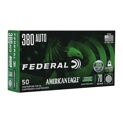 Federal Lead Free Range 380 Auto Ammo - 380 Auto 95gr Lead Free Fmj 500/Case