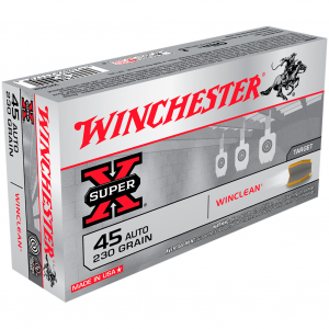WINCHESTER Super-X WinClean 45 ACP 230Gr Brass Enclosed Base 50rd Box (WC452)