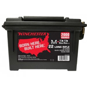 Winchester M-22 Rimfire Rifle Ammunition .22 LR 40 gr CPRN 1255 fps 2000/Box