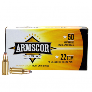 ARMSCOR 22 TCM 40Gr JHP 50Rd Box Ammo (FAC22TCM-1N)