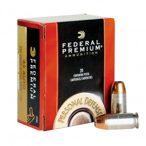 FEDERAL Premium Personal Defense 45 ACP 230 Grain Hydra-Shok JHP Ammo, 20 Round Box (P45HS1)