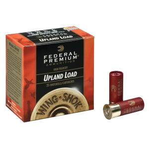 FEDERAL Wing-Shok High Velocity 12 Gauge 2.75in #6 Lead Ammo, 25 Round Box (PF1546)
