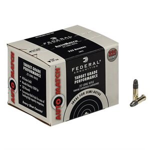 Federal Automatch Target Ammo 22 Long Rifle 40gr Lead Round Nose - 22 Long Rifle 40gr Lead Round Nose 325/Box