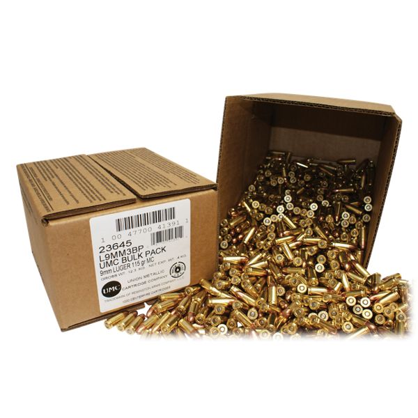 Remington UMC Bulk Pack Handgun Ammo - Metal Case - 9mm