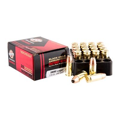 Black Hills Ammunition 9mm Luger Ammo - 9mm Luger 115gr Extra Power Hp 20/Box