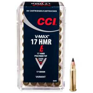 CCI V-MAX Rimfire Ammo - .17 Hornady Magnum Rimfire - 17 Grain - 50 Rounds