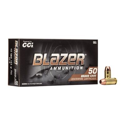 Cci Blazer Brass 40 S&W Ammo - 40 S&W 165gr Full Metal Jacket Flat Nose 50/Box