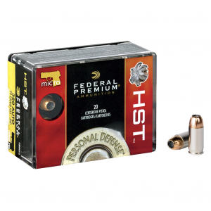FEDERAL Premium Personal Defense 45 ACP 230 Grain HST Ammo, 20 Round Box (P45HST2S)