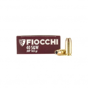 FIOCCHI 40 S&W 165 Grain JHP Ammo, 50 Round Box (40SWC)