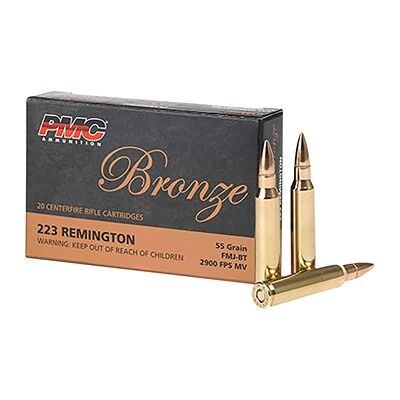 Pmc Ammunition Bronze 223 Remington Rifle Ammo - 223 Remington 55gr Full Metal Jacket 1,000/Case