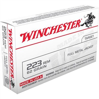 Winchester Usa White Box Ammo 223 Remington 62gr Fmj - 223 Remington 62gr Full Metal Jacket 20/Box