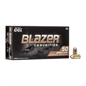 Cci Blazer Brass 380 Auto Ammo - 380 Auto 95gr Full Metal Jacket Round Nose 50/Box