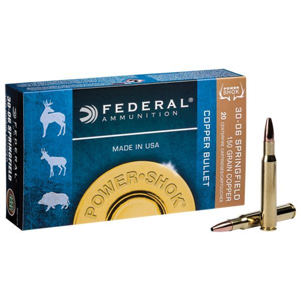 Federal Power Shok Copper Centerfire Rifle Ammo - .308 - 20 rounds