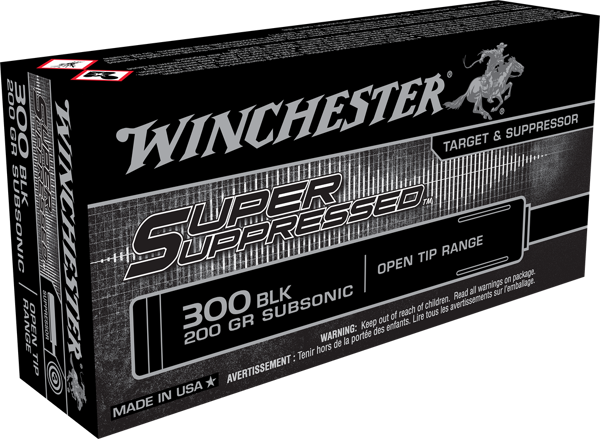 Winchester Super Suppressed Centerfire Rifle Ammo - .300 AAC Blackout