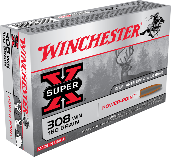 Winchester Super-X Power-Point Centerfire Rifle Ammo - .30-06 Springfield - 180 Grain