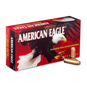 FEDERAL American Eagle 10mm 180 Grain FMJ Ammo, 50 Round Box (AE10A)