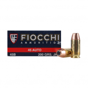FIOCCHI 45 ACP 200 Grain JHP Ammo, 50 Round Box (45B500)