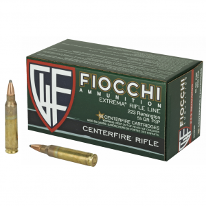 Fiocchi Ammunition Rifle, 223 Remington, 55 Grain, Pointed Soft Point, 50 Round Box 223B50