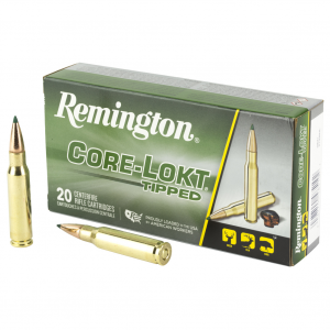 Remington CORE-LOKT, TIPPED, 308 Winchester, 180 Grain, Polymer Tip, 20 Round Box 29041