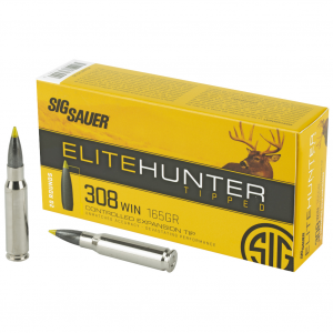 Sig Sauer Elite Tipped Hunting, 308 Winchester, 165 Grain, Ballistic Tip, 20 Round Box E308TH2-20