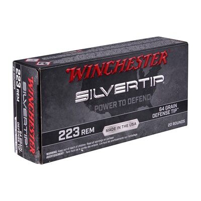 Winchester Silvertip 223 Remington Ammo - 223 Remington 64gr Defense Tip 20/Box